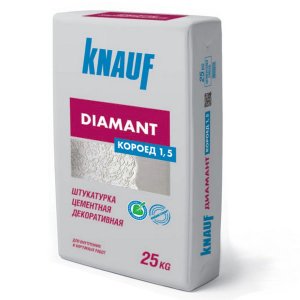 Штукатурка Кнауф Диамант Короед зерно 1,5 мм 25 кг