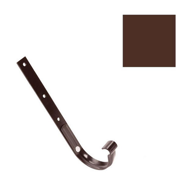 Крюк желоба металлический Galeco 124/80 коричневый 4 мм
